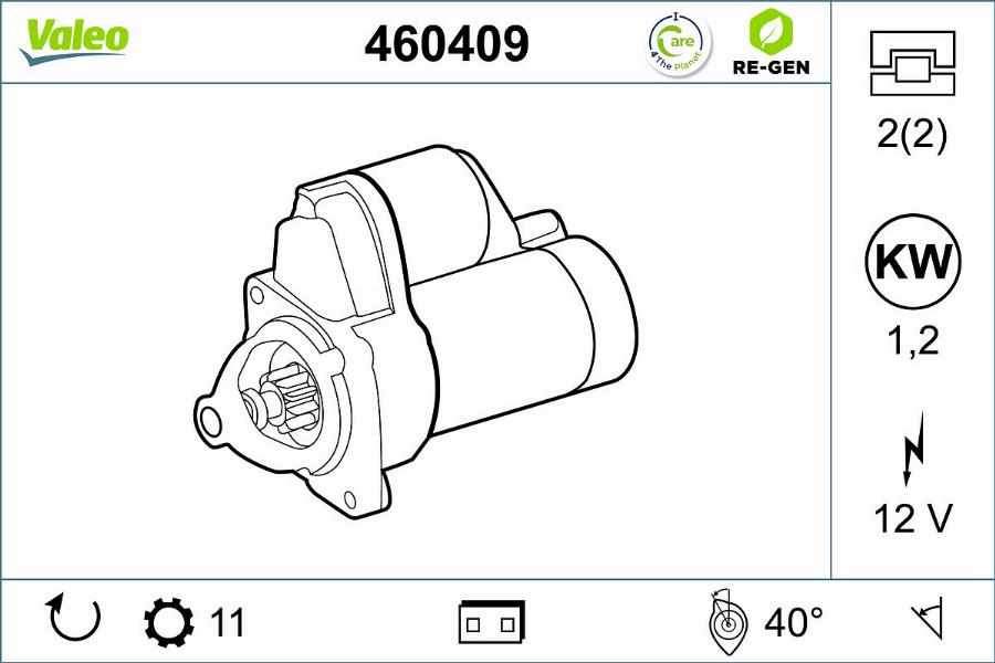 Valeo 460409 - Starteris adetalas.lv