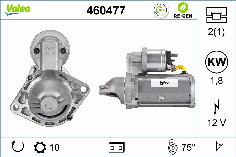 Valeo 460477 - Starteris adetalas.lv