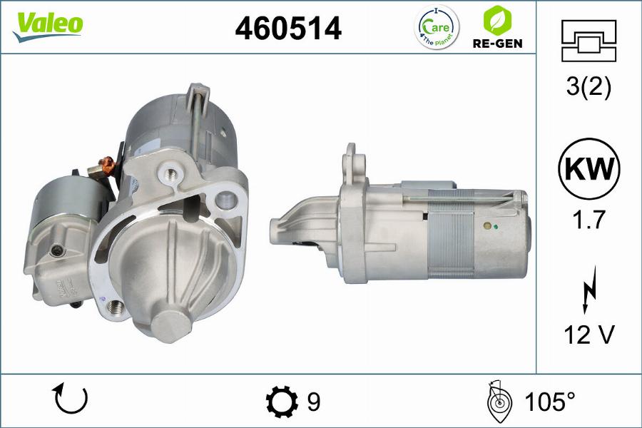 Valeo 460514 - Starteris adetalas.lv