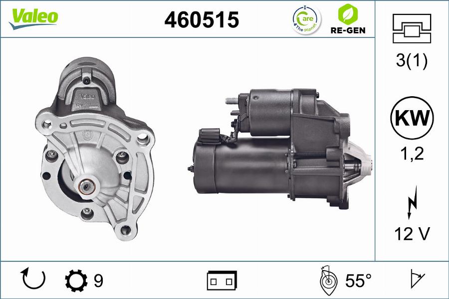 Valeo 460515 - Starteris adetalas.lv