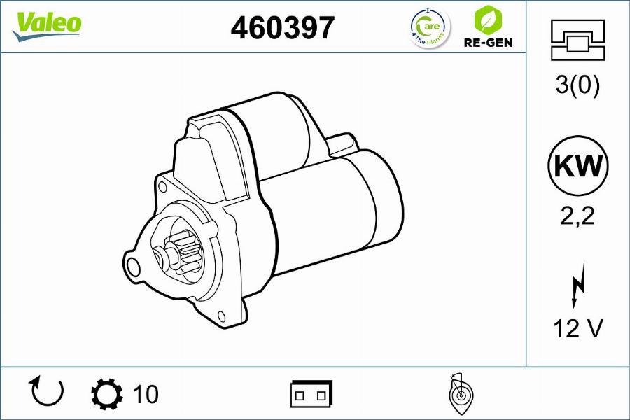 Valeo 460397 - Starteris adetalas.lv