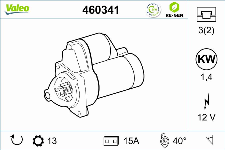 Valeo 460341 - Starteris adetalas.lv