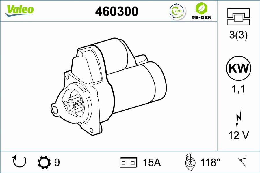 Valeo 460300 - Starteris adetalas.lv