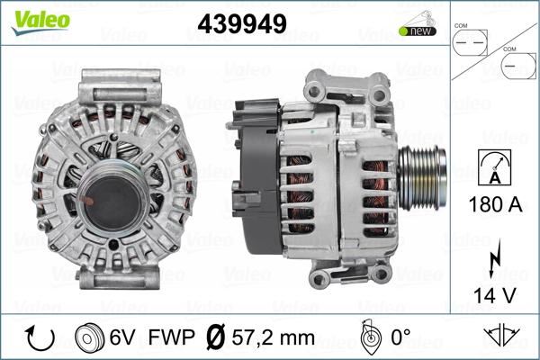 Valeo 439949 - Ģenerators adetalas.lv