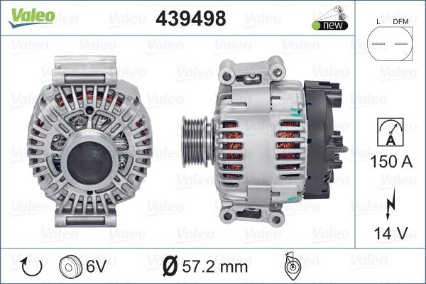 Valeo 439498 - Ģenerators adetalas.lv