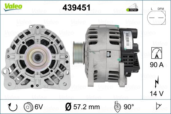 Valeo 439451 - Ģenerators adetalas.lv