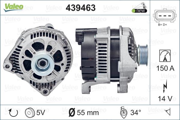 Valeo 439463 - Ģenerators adetalas.lv