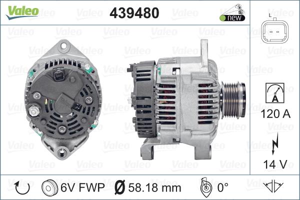 Valeo 439480 - Ģenerators adetalas.lv