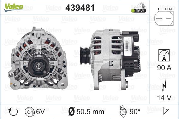 Valeo 439481 - Ģenerators adetalas.lv