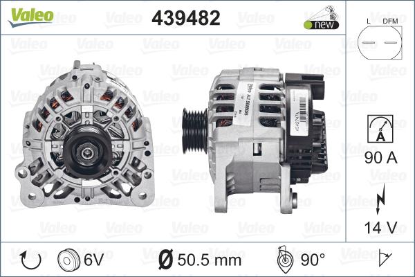 Valeo 439482 - Ģenerators adetalas.lv