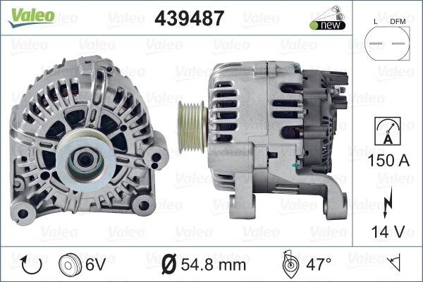 Valeo 439487 - Ģenerators adetalas.lv