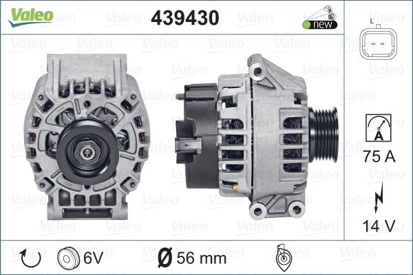 Valeo 439430 - Ģenerators adetalas.lv