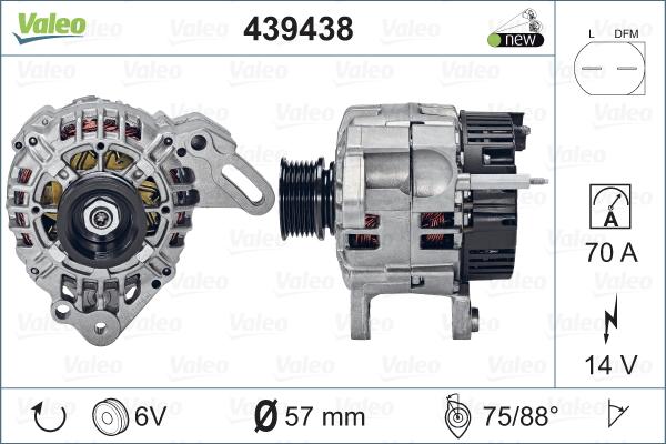 Valeo 439438 - Ģenerators adetalas.lv