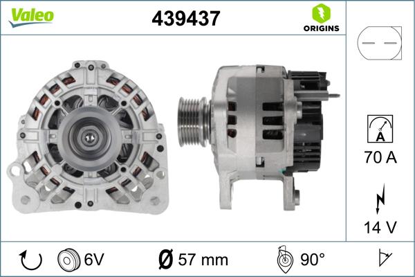 Valeo 439437 - Ģenerators adetalas.lv