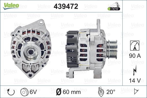 Valeo 439472 - Ģenerators adetalas.lv