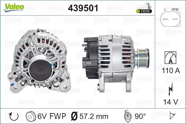 Valeo 439501 - Ģenerators adetalas.lv