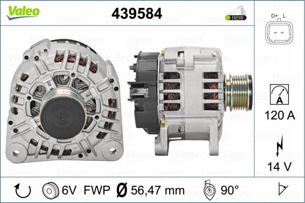 Valeo 439584 - Ģenerators adetalas.lv