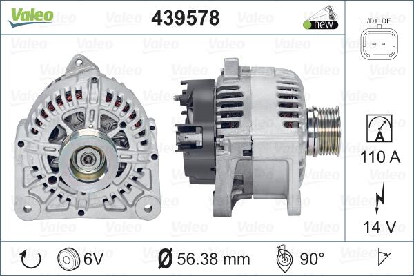 Valeo 439578 - Ģenerators adetalas.lv