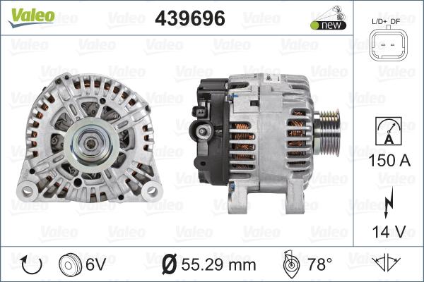 Valeo 439696 - Ģenerators adetalas.lv