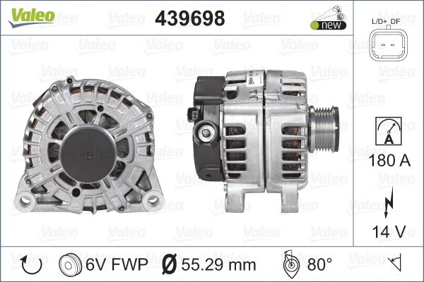 Valeo 439698 - Ģenerators adetalas.lv