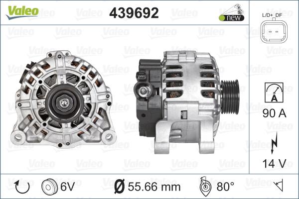 Valeo 439692 - Ģenerators adetalas.lv