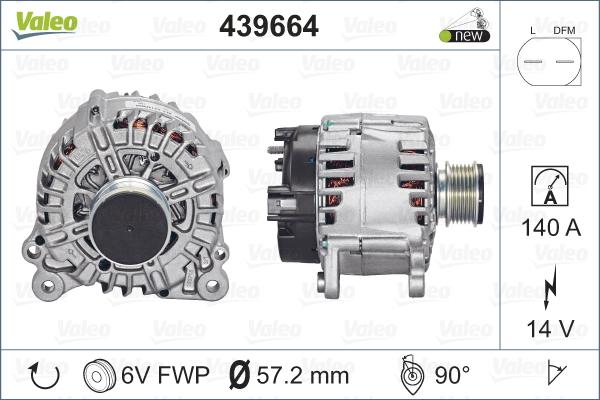 Valeo 439664 - Ģenerators adetalas.lv