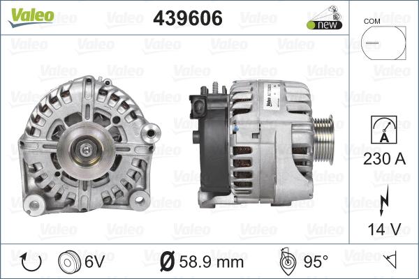 Valeo 439606 - Ģenerators adetalas.lv