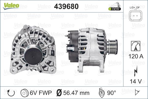 Valeo 439680 - Ģenerators adetalas.lv