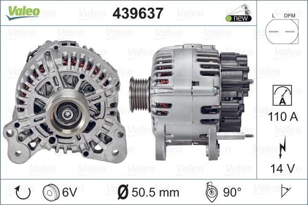 Valeo 439637 - Ģenerators adetalas.lv