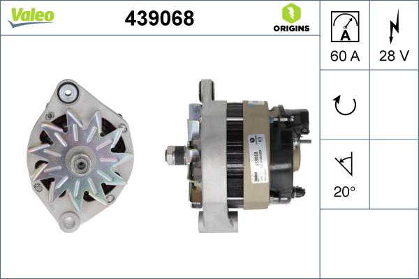 Valeo 439068 - Ģenerators adetalas.lv