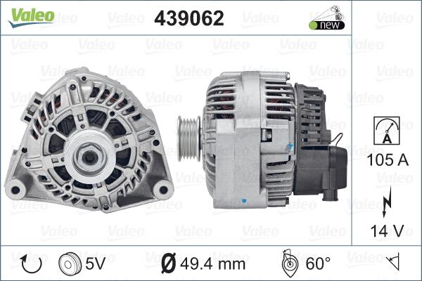 Valeo 439062 - Ģenerators adetalas.lv