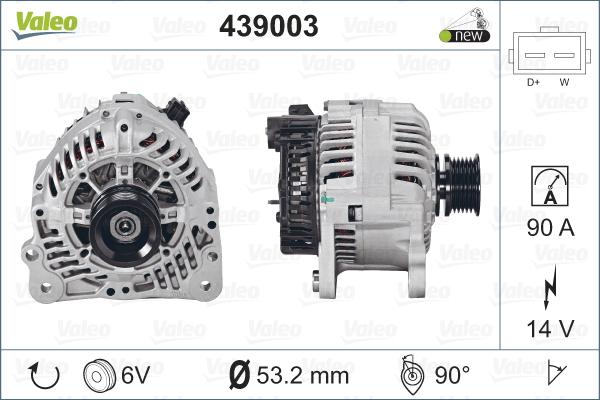 Valeo 439003 - Ģenerators adetalas.lv