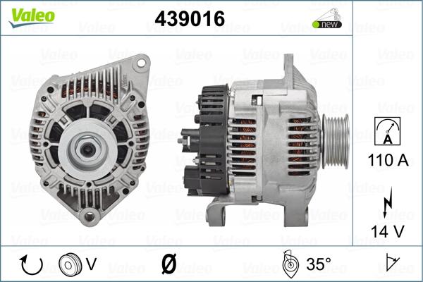 Valeo 439016 - Ģenerators adetalas.lv