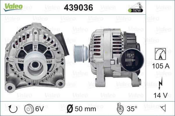 Valeo 439036 - Ģenerators adetalas.lv