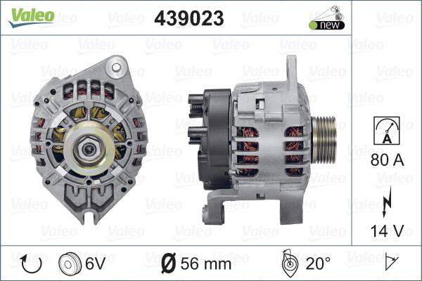 Valeo 439023 - Ģenerators adetalas.lv