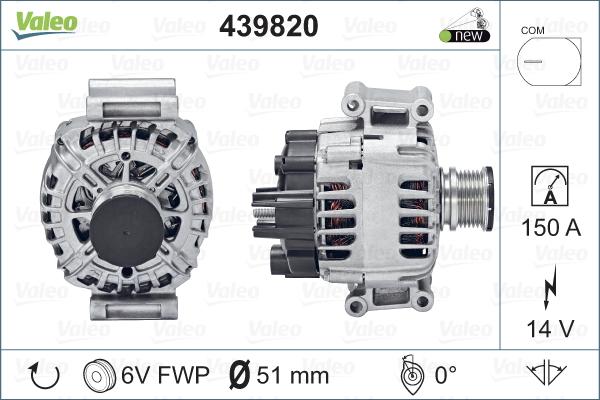 Valeo 439820 - Ģenerators adetalas.lv