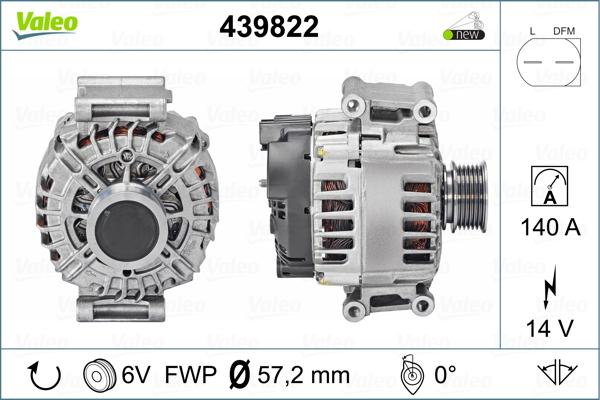 Valeo 439822 - Ģenerators adetalas.lv