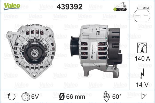 Valeo 439392 - Ģenerators adetalas.lv