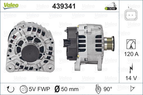 Valeo 439341 - Ģenerators adetalas.lv