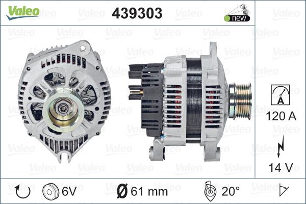 Valeo 439303 - Ģenerators adetalas.lv