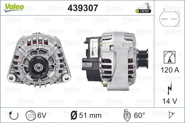 Valeo 439307 - Ģenerators adetalas.lv