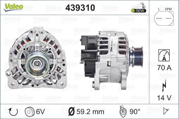 Valeo 439310 - Ģenerators adetalas.lv