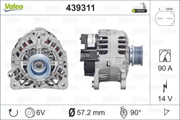 Valeo 439311 - Ģenerators adetalas.lv