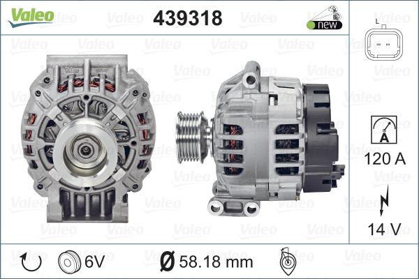 Valeo 439318 - Ģenerators adetalas.lv