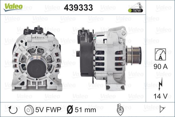 Valeo 439333 - Ģenerators adetalas.lv