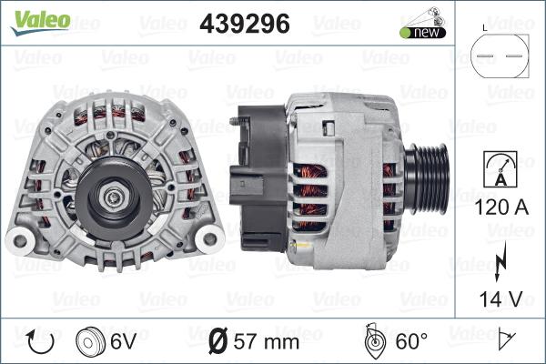 Valeo 439296 - Ģenerators adetalas.lv