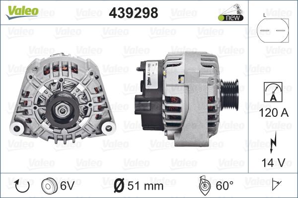 Valeo 439298 - Ģenerators adetalas.lv