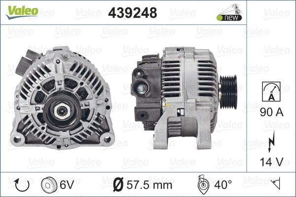 Valeo 439248 - Ģenerators adetalas.lv