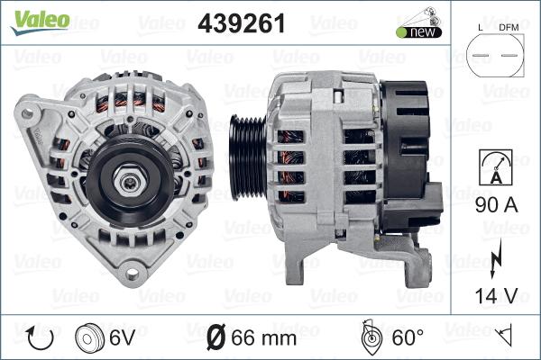 Valeo 439261 - Ģenerators adetalas.lv