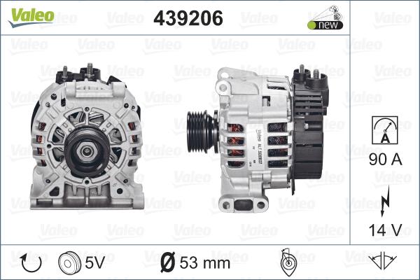 Valeo 439206 - Ģenerators adetalas.lv